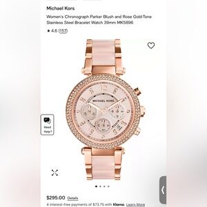 Michael Kors Chronograph Parker Rose Gold Women's Watch